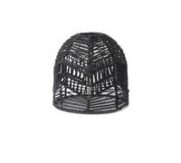 Paralume Lampadario Lampada a sospensione a lanterna, paralume in rattan, lampadari in vimini, paralumi intrecciati a mano, apparecchi di illuminazione, luci sospese(Black)