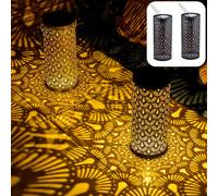 Paralume Lanterna Porta Tea Light Kerzendeko 2er Set Metallo Nero Orientale