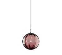 Paralume moderno a sospensione in metallo ondulato, lampada a sospensione creativa in vetro trasparente, lampadario a sfera, apparecchi di illuminazione per la decorazione del ristorante dell'isola de