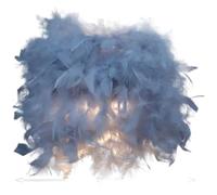 Paralume moderno e soffice lampada a sospensione con paralume in piuma bianca, illuminazione a goccia, decorazione for camera da letto, studio, lampada a sospensione creativa(Grey 14cm)