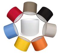 Paralume Moderno Elegante prodotto a Mano in Italia con Cotone di qualità | 8 colori | per Lampada da Tavolo, da Terra, ad Arco e a Sospensione | attacco E14 e E27 (Giallo Sole, Diametro 40cm)