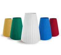 Paralume Napoleone per lampada interamente Fatto a Mano in 12 colori con Tessuto Seta di qualità (attacco E27 e E14) (Blu)