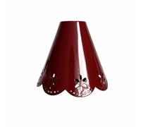 Paralume Paralume Cono Coprilampada Schermo Lampada Diffusore Luce in Metallo Resistente con Fini Trafori E Bordo Decorativo Adatto per Lampade E, 酒红色