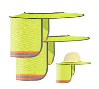 Paralume per cappello rigido per il sole, copricapo | 2 parasole a tesa intera in rete riflettente, comodo parasole estivo traspirante per il collo, cappello da sole a tesa intera per edifici alti