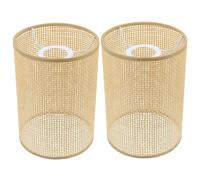 paralume per lampada 2 pezzi Paralumi for lampade da terra Paralume in rattan Piccola lampada scrivania rotonda intrecciata