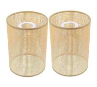 paralume per lampada 2 pezzi Paralumi in rattan Paralume intrecciato for lampada da tavolo for illuminazione