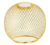 Paralume per Lampada a Sospensione a Forma di Sfera E27 in Ferro Oro | Rete in Ferro Traforata, Design Moderno e Vintage, per Sala da Pranzo e Interni D'autore
