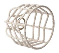Paralume per Lampadario Pendente in Corda di Cotone Bianca | Intreccio Artigianale in Ferro, Stile Rustico Boho Naturale, per E27 e Ambienti Sala da Pranzo