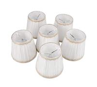 Paralume per lampadine, solo per candele, Paralume con una pinza, confezione da 6, bianco
