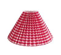 Paralume plissettato in tessuto per plafoniera, per camera da letto, 24 cm, colore: rosso