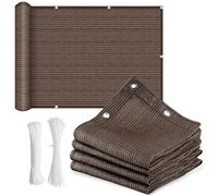 Paralume rettangolare resistente, con occhielli, 2 x 4 m, protezione solare per terrazze e balconi, tessuto traspirante per la privacy, opzioni personalizzabili disponibili (marrone)