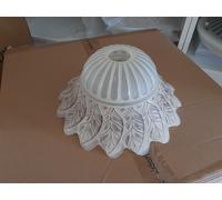 Paralume ricambio Lampadario sospensione in vetro classica rustica bianca 30 Cm