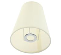 Paralume Semicircolare Beige per Lampada da Comodino E14 Decorativo | Tessuto Composito PVC e Ferro, per Camera da Letto e Ristorante, Leggero e Facile da Installare