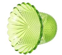 Paralume Sospensione in Vetro Verde E14, Fiore Retrò per Lampada | Apertura 3, 5cm, Stile Antico e Vintage, per Applique e Plafoniere in Ingresso o Bar