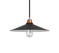 Paralume Swing in metallo smaltato con attacco E27 - Bianco - Nero