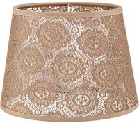 Paralume Tessuto E14 per Lampada da Tavolo Häkel Punta Ø 19,5 CM Cono Marrone