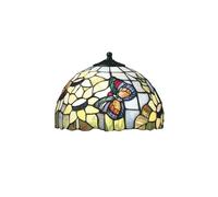 SOLO PARALUME IN VETRO TIFFANY DECORATO D.26CM COLLEZIONE SUNFLOWER