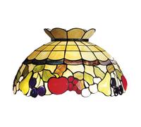 Paralume Tiffany In Vetro Decorato Multicolor D. 55Cm