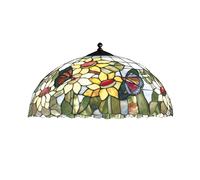 Paralume Tiffany In Vetro Decorato Multicolor D. 55Cm Per Sospensione