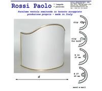 Paralume ventola vela semitonda a mezza luna con rifinitura oro - made in Italy