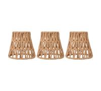 Paralumi 3 Pezzi, Paralumi in Corda Intrecciata in Carta, Paralumi in Rattan Sintetico, Paralumi Decorativi per Lampade da Terra da Tavolo con Clip per Lampadina E14