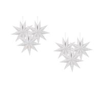 Paralumi Di Carta a Stella Per Decorazione Natalizia Dimensioni 35 Cm Decorazioni 3D Per Finestre Stelle Esterne in Carta Bianca