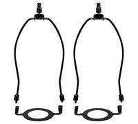 Paralumi in metallo con clip, con base, 2 pezzi da 20,3 cm, colore nero, installazione rapida rimovibile, misura universale per lampade da tavolo e pavimento