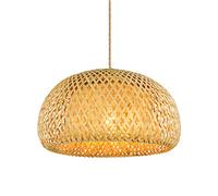 Paralumi in Vimini e Rattan ecologici - Luci a Isola Intrecciate con Attacco E27, da a Sospensione da soffitto