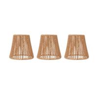 Paralumi Paralume a tamburo, Paralume in rattan, confezione da 3 for lampadina E14, 3,5x5,5 pollici