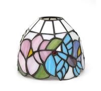Paralumi Tiffany, paralumi in vetro colorato con uccelli e fiori da 6 pollici, accessori per paralumi di ricambio per decorazioni per la casa, adatti per lampade a sospensione, plafoniere, lampade da