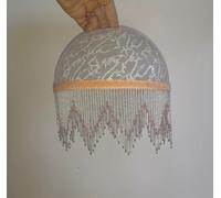 Paralune di ricambio In Vetro rosa con frangia Per abatjour lampadario applique