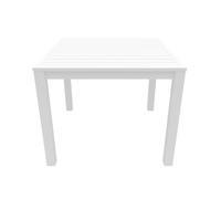 Parama Set da esterno bianco con tavolo 90x90x74 cm e 4 sedie in alluminio con textilene e braccioli tondi | Marel