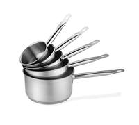 PARAMAISON Batteria Pentole Acciaio Inox, Set 5 Pezzi Mono Manico, Induzione Gas Vetroceramici | Senza Pfoa