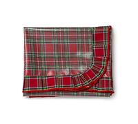 PARAMAISON Centrotavola Natalizio Tartan, Quadrato con Volant, Tovaglia Interni, Addobbi Natale per Cucina, Ottima Idea Regalo, 90x90 cm