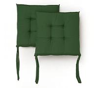 PARAMAISON Cuscini Sedia con Lacci Giunk, Set da 2 pezzi Quadro, Imbottito, Interni od Esterni, Non Sfoderabile, 40x40 cm, Vari Colori