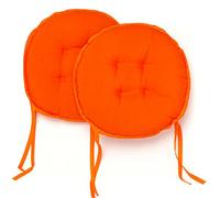 PARAMAISON Cuscini Sedia con Lacci Giunk, Set da 2 pezzi Rotondo, Imbottito, Interni od Esterni, Non Sfoderabile, Ø 40 cm, Vari Colori