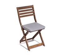 PARAMAISON Cuscini Sedie Esterno Set da 2 Cook, Quadro, Sfoderabile, Antigraffio, con Laccetti, Interni od Esterni, Imbottitura 5 cm, Universale Copri Sedia Giardino 40x40 cm