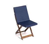 PARAMAISON Cuscino con Schienale Sedia da Esterno Cook, Imbottitura 5 cm, Pieghevole, Sfoderabile, Antigraffio, con Laccetti, Universale Copri Sedia Giardino, 45x90 Cm