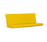PARAMAISON Cuscino Dondolo 2 Posti Cook, Sfoderabile, Antigraffio, con Laccetti, Interni od Esterni, Imbottitura 5 cm, Universale | Giallo 110x55 cm