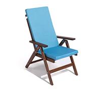 PARAMAISON Cuscino Imbottito per Sdraio Cook, Sfoderabile, Antigraffio, con Laccetti, Interni od Esterni, Imbottitura 5 cm, Universale Copri Sdraio Giardino 45x120 cm