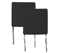 PARAMAISON Cuscino per Sedie da Cucina Generico, Set da 2 Cuscini, Antigraffio, con Laccetti, Interni od Esterni |Compatibile con Sedia Applaro| 35x35x5 cm| Nero