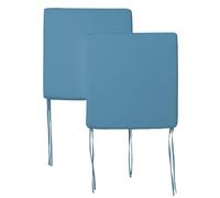 PARAMAISON Cuscino per Sedie da Cucina Generico, Set da 2 Cuscini, Antigraffio, con Laccetti, Interni od Esterni |Compatibile con Sedia Applaro| 35x35x5 cm| Turchese