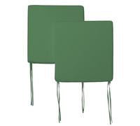 PARAMAISON Cuscino per Sedie da Cucina Generico, Set da 2 Cuscini, Antigraffio, con Laccetti, Interni od Esterni |Compatibile con Sedia Applaro| 35x35x5 cm| Verde