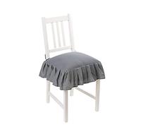 PARAMAISON Cuscino Sedia 40x40 con Lacci Panama, Set 6 pezzi, Cuscino Interno ed Esterno, Sfoderabile con Zip, Cotone, Laccetti di Ritenzione, Tinta Unita, Grigio Fumo