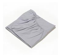 PARAMAISON Lenzuolo con Angoli Una Piazza e Mezza, Morbido Traspirante con Elastico, 100% Cotone, Tinta Unita | 120x200 cm Grigio Acciaio