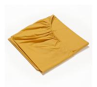 PARAMAISON Lenzuolo con Angoli Una Piazza e Mezza, Morbido Traspirante con Elastico, 100% Cotone, Tinta Unita | 120x200 cm Senape