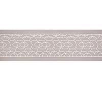 PARAMAISON Passatoia Cucina Antiscivolo Geometrico, Tappeto Sottolavello, Asciugapassi, Passatoie Coordinate Cucina, 50x100 cm Grigio