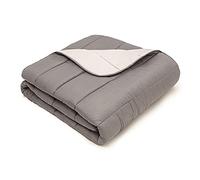 PARAMAISON Piumino Bicolore Doble, Anallergico, Traspirante, Reversibile, 300 gr/mq, Trapunta Piumone Invernale Double Face, Singolo 170 X 270 cm, Grigio Chiaro-Scuro