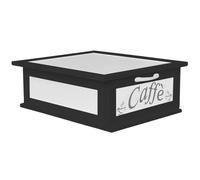 PARAMAISON Portacialde in Legno | Cassetto Porta Capsule per Nespresso, Dolce Gusto o Lavazza | Organizer per Caffè, Tè e Tisane | Design Caffé Nero