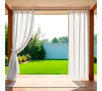 PARAMAISON Tenda Idrorepellente Esterno Forsta 150x270 cm, Bretella Foderata, Fermatenda, Poliestere, Protezione Solare, Gazebo | Bianco